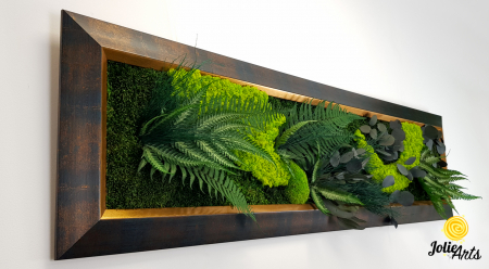 Model Amazon – Tablou Licheni, Mușchi și Plante Naturale – Ramă Patinată [5]