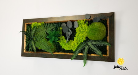 Model Amazon – Tablou Licheni, Mușchi și Plante Naturale – Ramă Patinată [2]