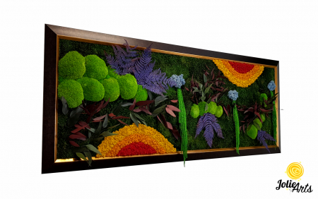Tablou Curcubeu 80 x 200 cm ramă cu inserții aurii [7]