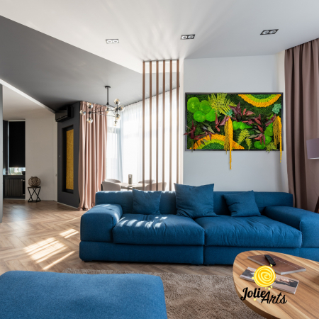 Tablouri - Tablou Curcubeu Galben licheni și mușchi stabilizați – Jolie Arts