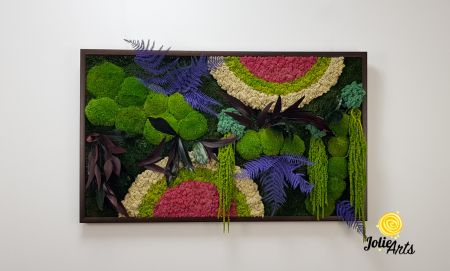 Tablou Curcubeu Inserții Cyclamen licheni stabilizați Jolie Arts [3]