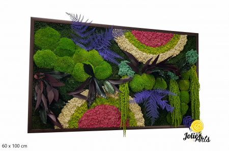 Tablou Curcubeu Inserții Cyclamen licheni stabilizați Jolie Arts [1]