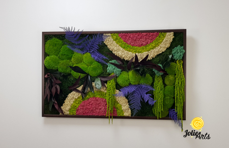 Tablou Curcubeu Inserții Cyclamen licheni stabilizați Jolie Arts [2]