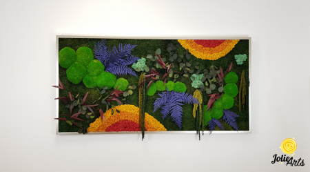 tablou curcubeu plante stabilizate muschi naturali orizontal Jolie Arts [3]