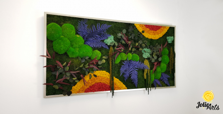 tablou curcubeu plante stabilizate muschi naturali orizontal Jolie Arts [4]