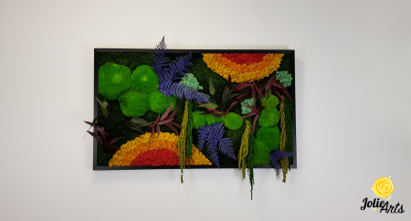 tablou curcubeu plante stabilizate muschi naturali orizontal Jolie Arts [3]