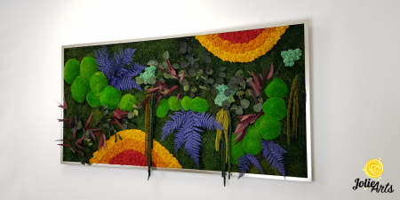 tablou curcubeu plante stabilizate muschi naturali orizontal Jolie Arts [2]