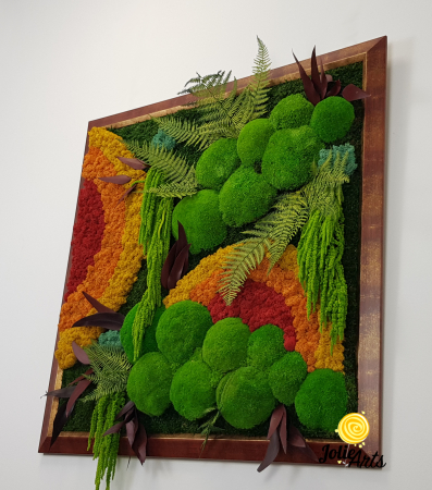 Tablou Curcubeu 130 x 130 cm ramă aurie patinată [5]