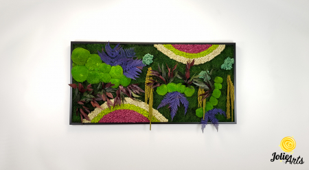 Tablou Curcubeu Inserții Cyclamen licheni stabilizați Jolie Arts [2]