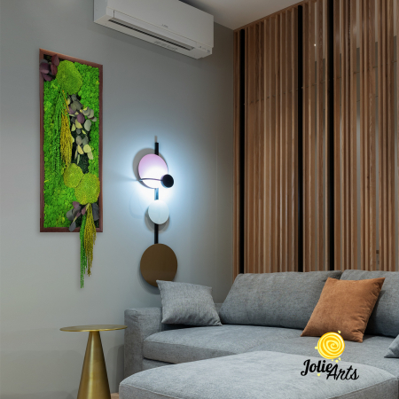 Tablou Etsy – Vertical, cu Licheni, Mușchi și Plante Naturale Stabilizate