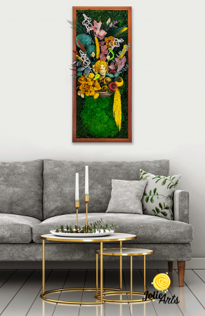 Tablou licheni model Flower Vase, plante stabilizate, Jolie Arts [1]