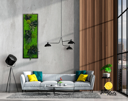 Tablou Green Day cu Licheni și Plante Naturale Stabilizate – Jolie Arts [2]