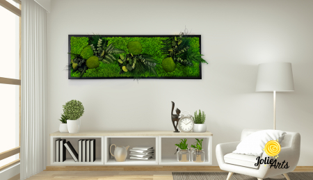 Tablou Green Day cu Licheni și Plante Naturale Stabilizate – Jolie Arts [1]