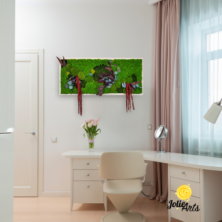 Tablou Ilona personalizat cu licheni, mușchi și plante naturale stabilizate – Jolie Arts