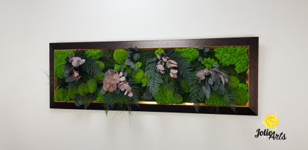 Tablou Island – mușchi, licheni, plante stabilizate, ramă aurie [4]