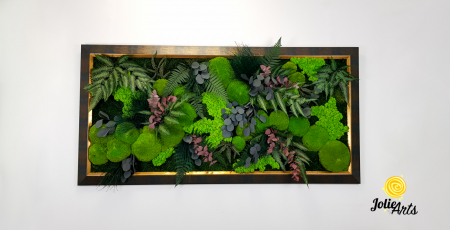 Tablou Island – mușchi, licheni, plante stabilizate, ramă aurie [3]