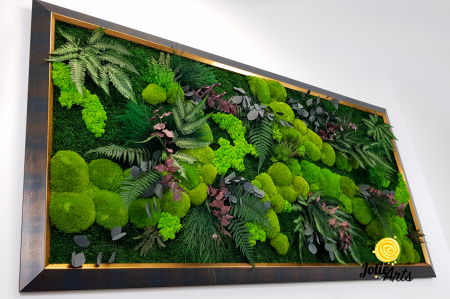 Tablou Island – mușchi, licheni, plante stabilizate, ramă aurie [5]