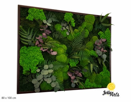 Tablou Island – licheni, mușchi, plante stabilizate, ramă lemn [1]