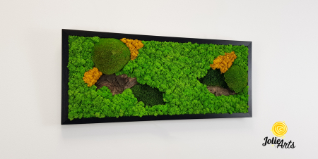 Tablou Scoarță cu Galben Jolie Arts – Design Natural cu Licheni și Mușchi [4]