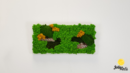 Tablou Scoarță cu Galben Jolie Arts – Design Natural cu Licheni și Mușchi [2]