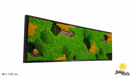 Tablou Scoarță cu Galben Jolie Arts – Design Natural cu Licheni și Mușchi [1]