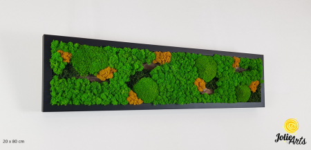 Toate Produsele - Tablou Scoarță cu Galben Jolie Arts – Design Natural cu Licheni și Mușchi