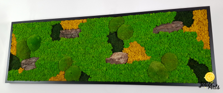 Tablou Scoarță cu Galben Jolie Arts – Design Natural cu Licheni și Mușchi [3]