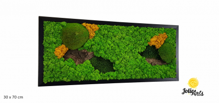 Tablou Scoarță cu Galben Jolie Arts – Design Natural cu Licheni și Mușchi [1]