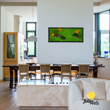 Toate Produsele - Tablou Scoarță cu Galben Jolie Arts – Design Natural cu Licheni și Mușchi
