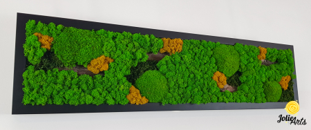 Tablou Scoarță cu Galben Jolie Arts – Design Natural cu Licheni și Mușchi [4]