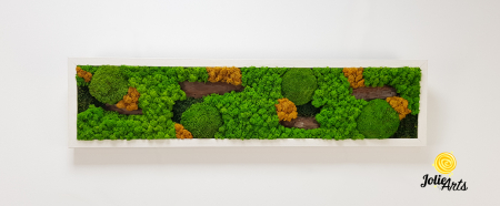 Tablou Scoarță cu Galben Jolie Arts – Design Natural cu Licheni și Mușchi [2]