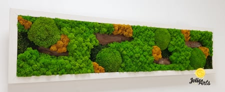 Tablou Scoarță cu Galben Jolie Arts – Licheni, Mușchi și Scoarță Naturală [5]