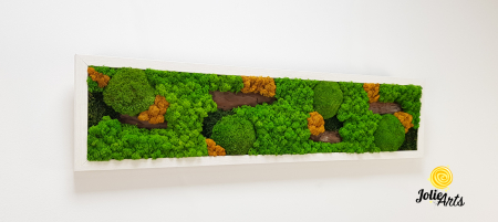 Tablou Scoarță cu Galben Jolie Arts – Licheni, Mușchi și Scoarță Naturală [3]