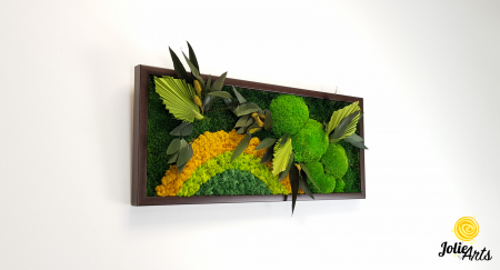 Model Soare Clasic - tablou cu licheni, mușchi stabilizați și plante naturale [4]