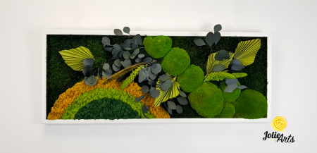 Model Soare Clasic - tablou cu licheni, mușchi stabilizați și plante naturale [3]