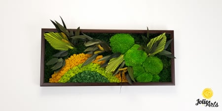 Model Soare Clasic - tablou cu licheni, mușchi stabilizați și plante naturale [3]