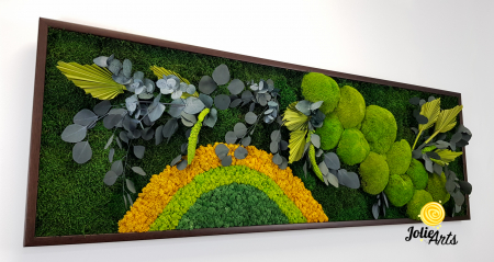 Model Soare Clasic - tablou cu licheni, mușchi stabilizați și plante naturale [5]