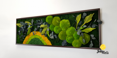 Model Soare Clasic - tablou cu licheni, mușchi stabilizați și plante naturale [2]