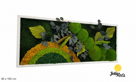 Model Soare Clasic - tablou cu licheni, mușchi stabilizați și plante naturale [1]