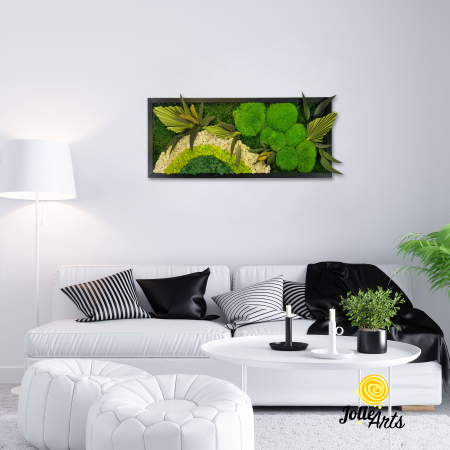 Toate Produsele - Model Soare cu Alb – licheni naturali, mușchi bombati, plante stabilizate Jolie Arts