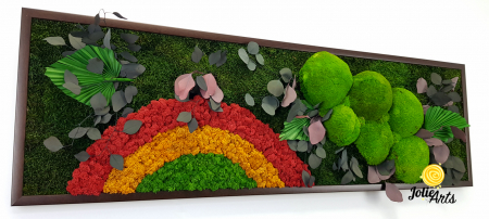 Tablou Soare cu Roșu – licheni, mușchi, plante conservate Jolie Arts [6]