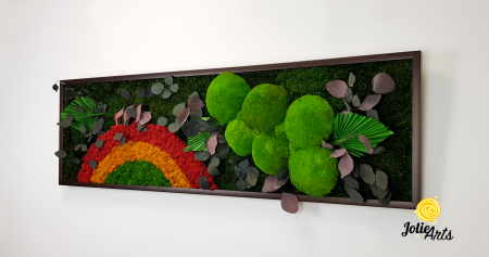 Tablou Soare cu Roșu – licheni, mușchi, plante conservate Jolie Arts [2]