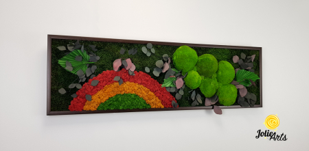 Tablou Soare cu Roșu – licheni, mușchi, plante conservate Jolie Arts [4]