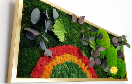 Tablou Soare cu Roșu – licheni, mușchi, plante conservate Jolie Arts [4]