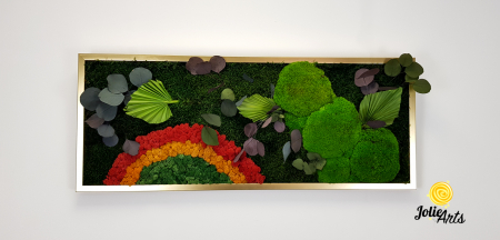 Tablou Soare cu Roșu – licheni, mușchi, plante conservate Jolie Arts [2]