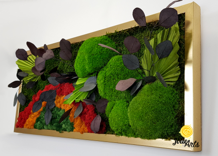 Tablou Soare cu Roșu – licheni, mușchi, plante conservate Jolie Arts [4]