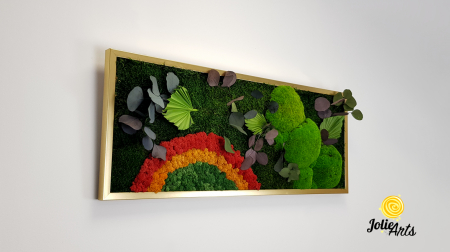 Tablou Soare cu Roșu – licheni, mușchi, plante conservate Jolie Arts [3]