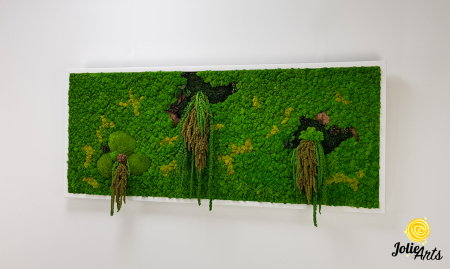 Model Trio Verde, Tablou Licheni, Muschi si Plante Naturale Stabilizate [2]