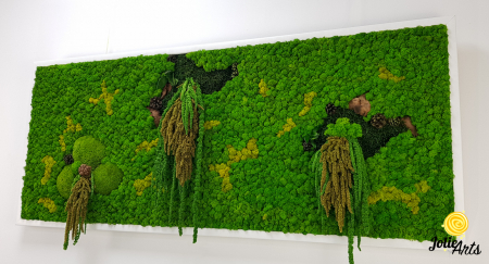 Model Trio Verde, Tablou Licheni, Muschi si Plante Naturale Stabilizate [4]