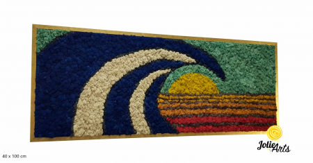 Tablouri licheni - Tablou Waves licheni naturali stabilizați Jolie Arts